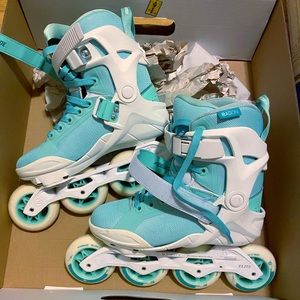 Powerslide Phuzion Radon Teal 80 inline skates size US 6.5